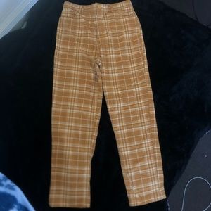 Monki yellow trousers (plaid)